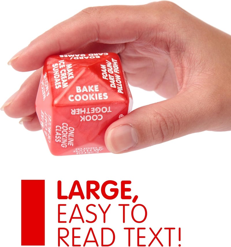 Itera Date Night in Dice- Fun Couples Date Night Ideas 2"x2"x2" Decision Dice in Red - Image 5